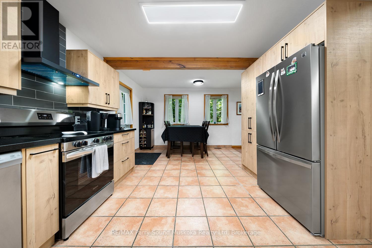 113 Bayview Drive, Carling, ON - Indoor Photo Showing Kitchen With Stainless Steel Kitchen
