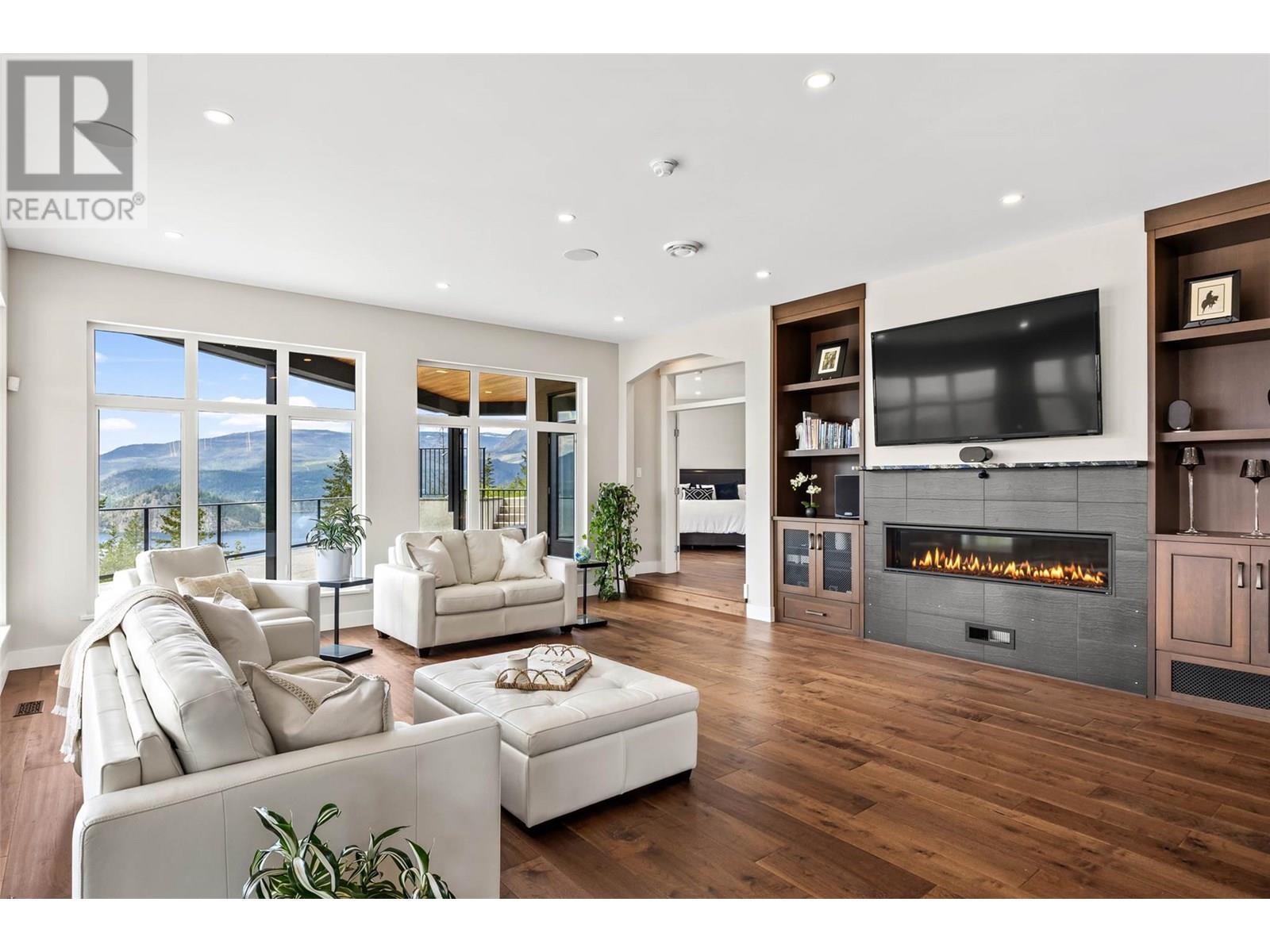 3655 Mcbride Road, Blind Bay, BC - Indoor Photo Showing Living Room With Fireplace