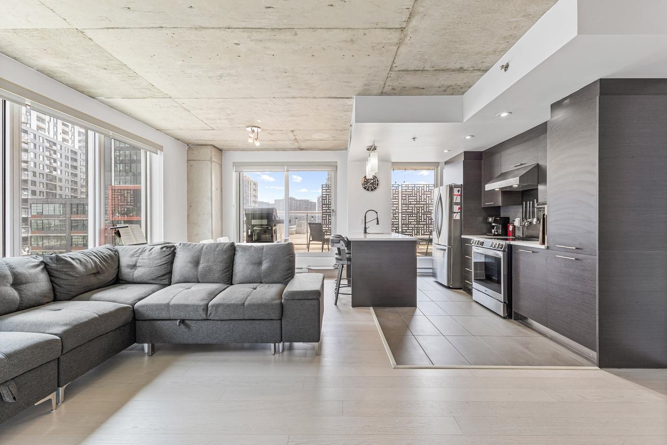 Salon - 907-1045 Rue Wellington, Montréal (Le Sud-Ouest), QC - Indoor Photo Showing Living Room