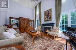 This room overlooks backyard oasis -