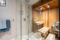 After a hard work out relax in the sauna -