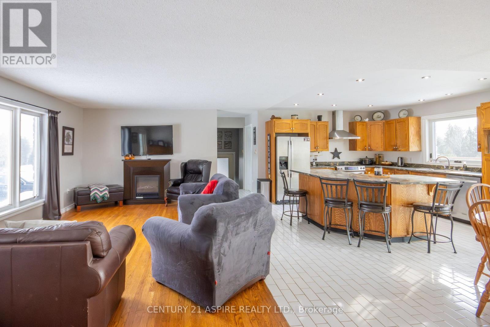 2112 Schutt Road, Brudenell, Lyndoch And Raglan, ON - Indoor Photo Showing Living Room With Fireplace