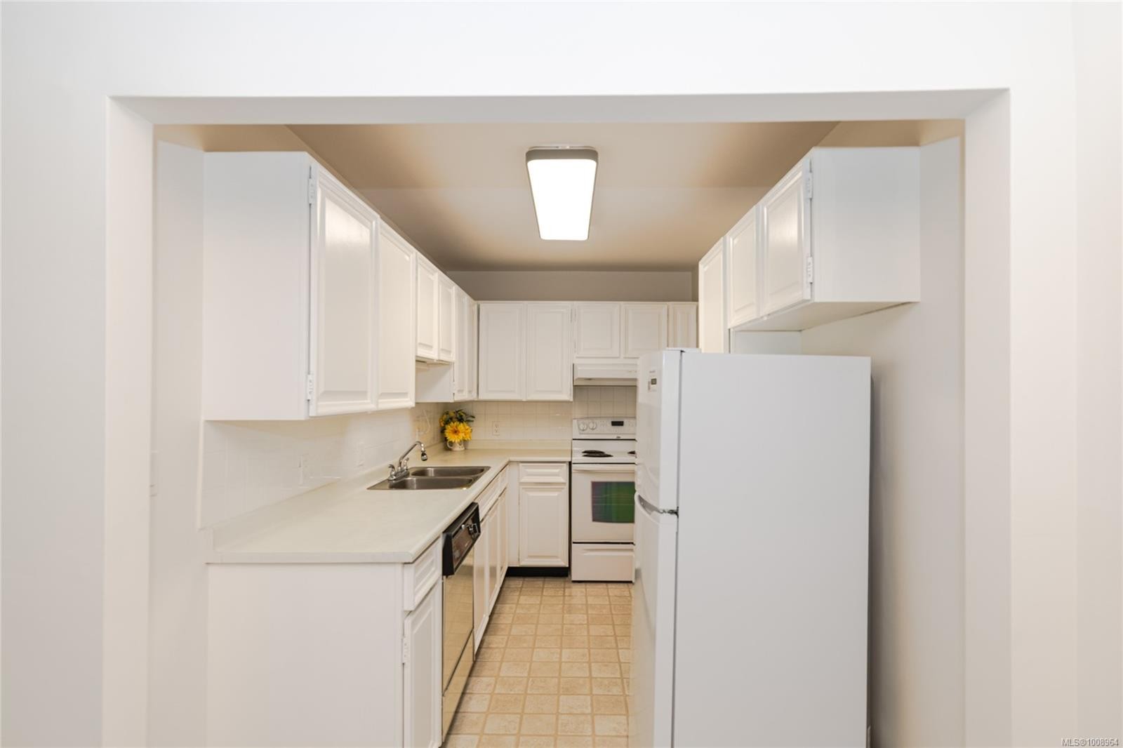 201-1875 Lansdowne Rd, Saanich, BC - Indoor Photo Showing Kitchen With Double Sink