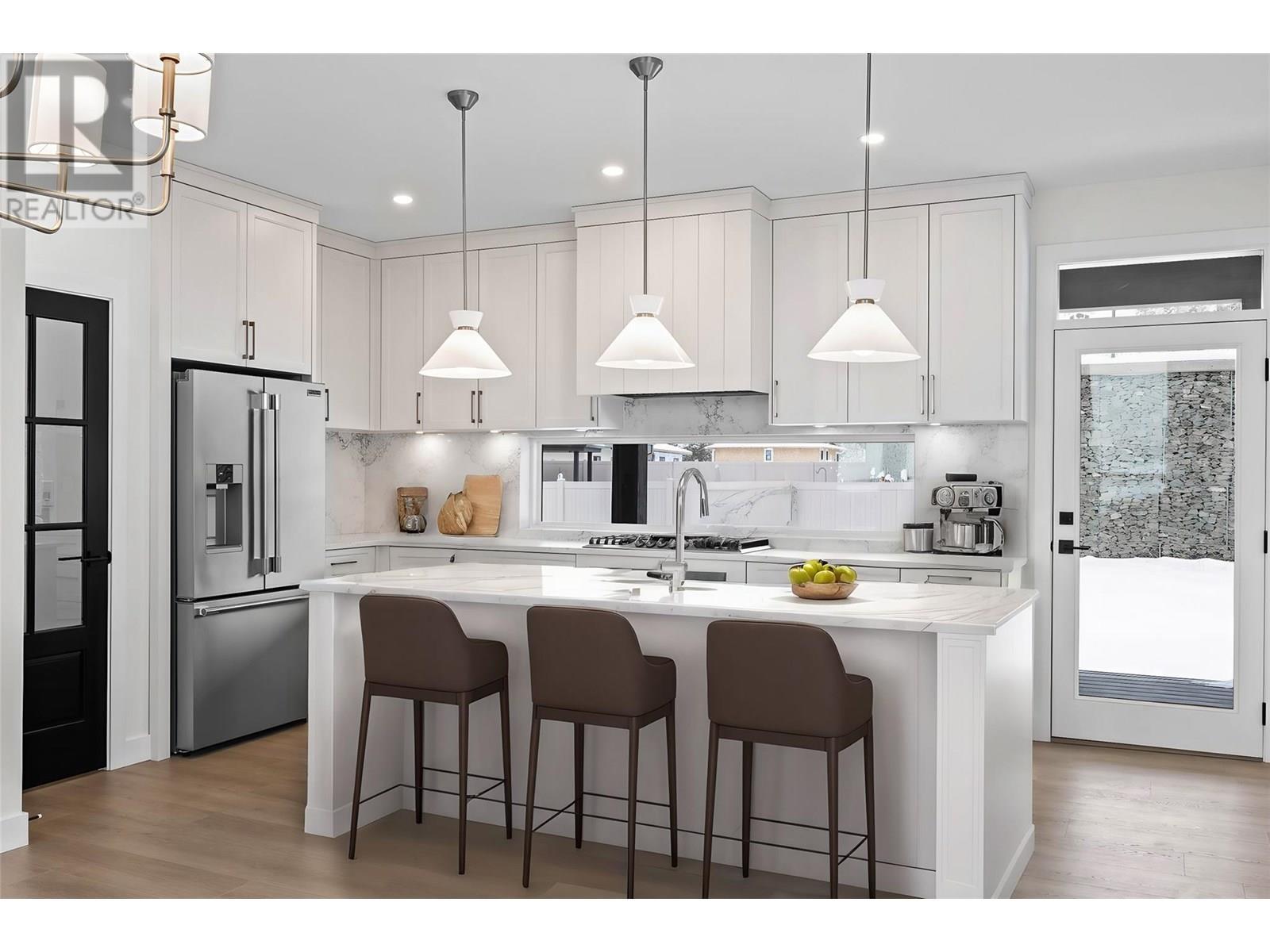 This photo has been virtually staged! - 1294 Brechin Place, Kamloops, BC - Indoor Photo Showing Kitchen With Upgraded Kitchen
