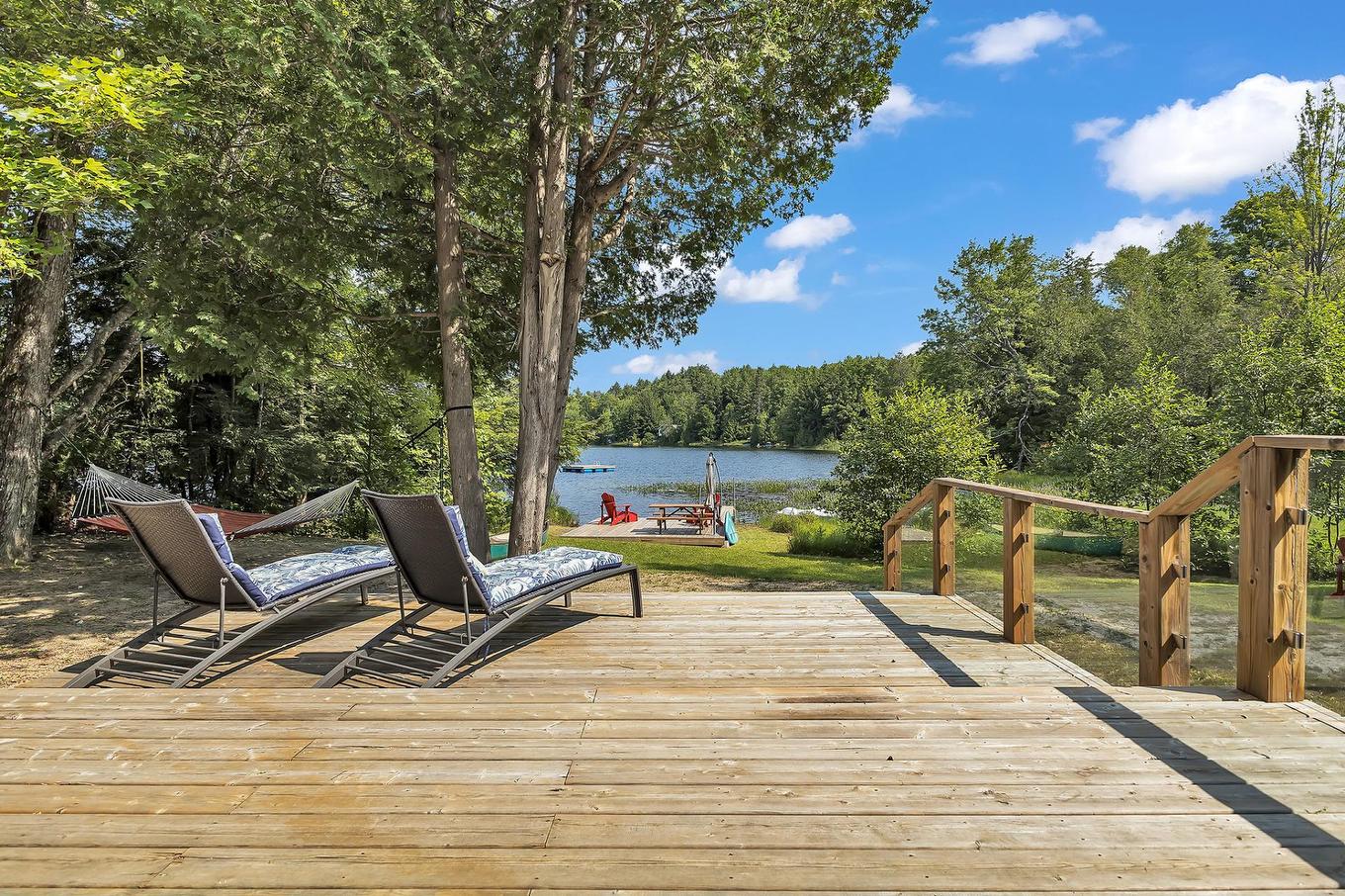 Balcony - 132 Ch. Du Lac-Achigan, Val-Des-Monts, QC - Outdoor With Body Of Water