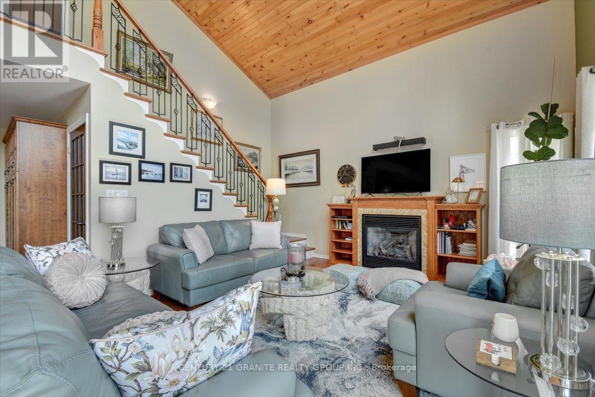 183 Fell Road, Hastings Highlands (Herschel Ward), ON - Indoor Photo Showing Living Room With Fireplace