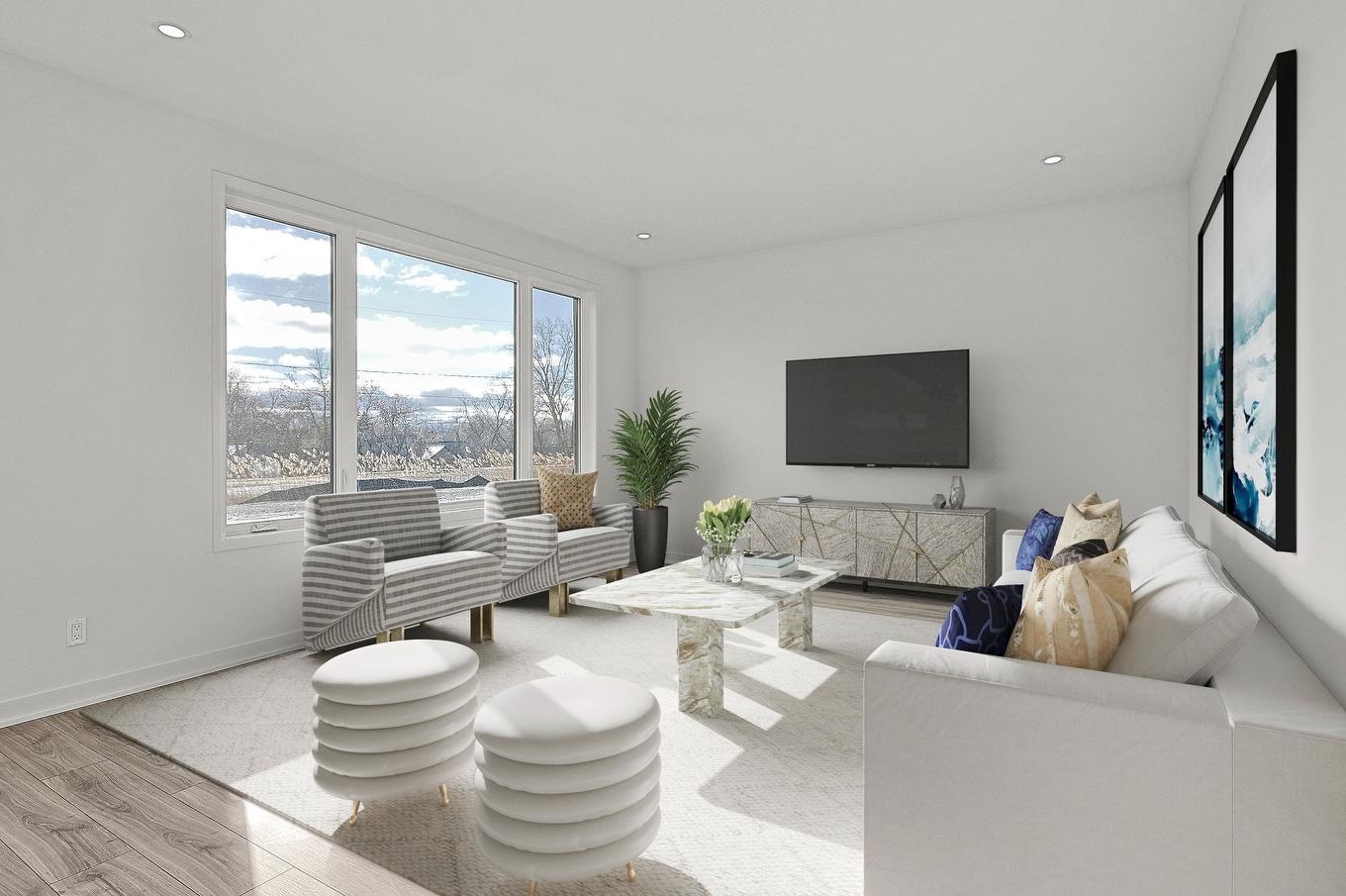 Living room - Rue Du Quai, Saint-Louis-De-Gonzague, QC - Indoor Photo Showing Living Room