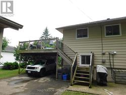 Back yard access stairs to deck -