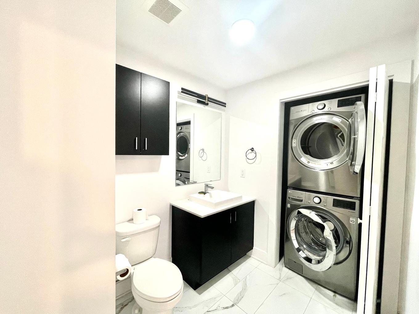 Salle d'eau - 211-3950 Rue Sherbrooke E., Montréal (Mercier/Hochelaga-Maisonneuve), QC - Indoor Photo Showing Laundry Room