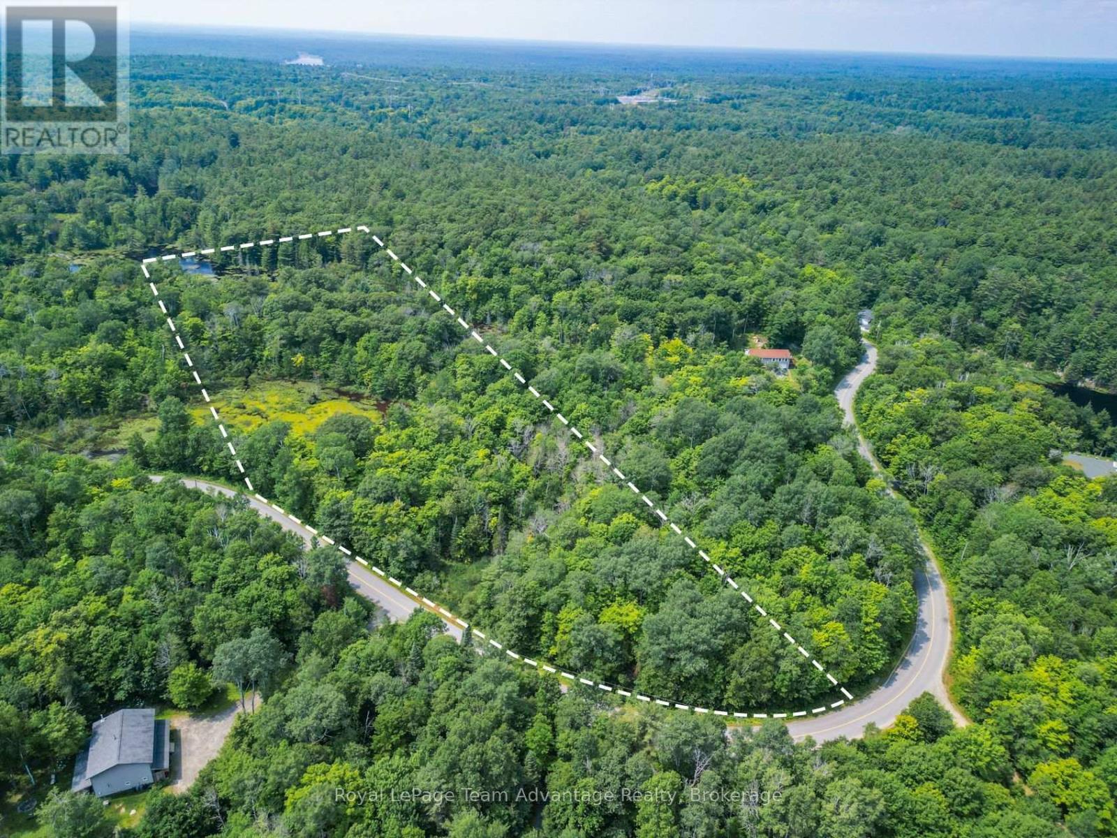 Aerial with Approximate lot line - 25 Long Lake Estates - Part 2 Road, Mcdougall, ON
