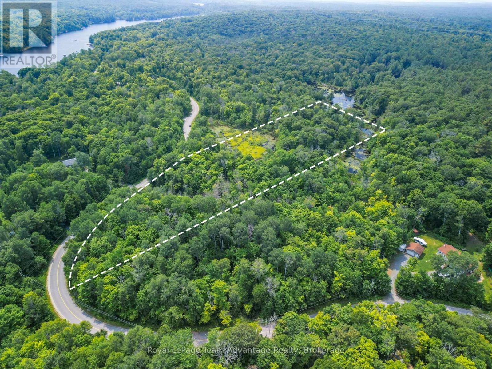 Aerial with Approximate lot line - 25 Long Lake Estates - Part 2 Road, Mcdougall, ON