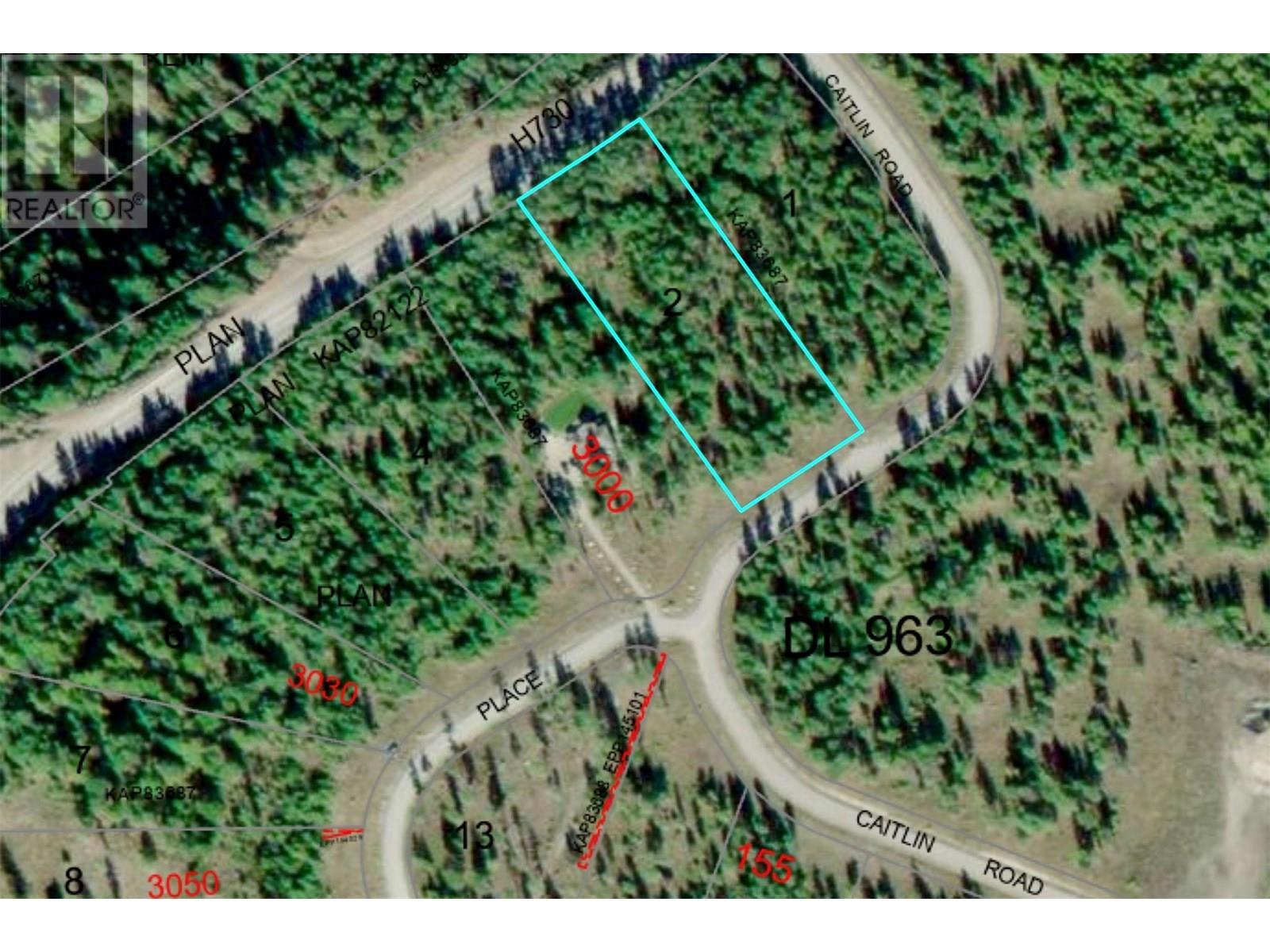 Lot 2 Caitlin Road Parcel Map - Caitlin Road Lot# 2, Christina Lake, BC