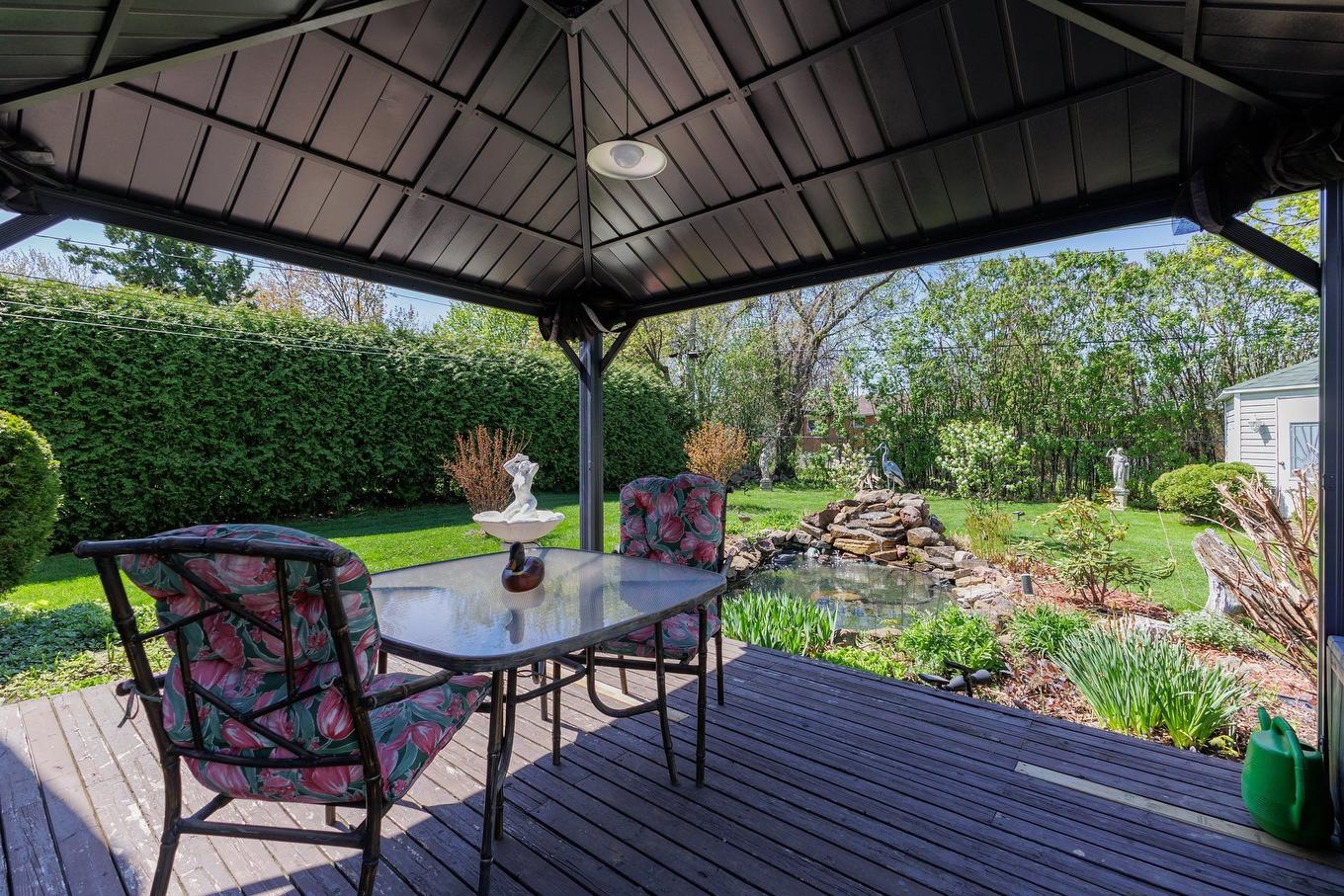 Backyard - 4584 Rue Hilltop, Montréal (Pierrefonds-Roxboro), QC - Outdoor With Deck Patio Veranda