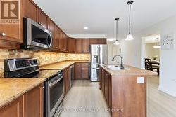 Lots of kitchen cabinets. -