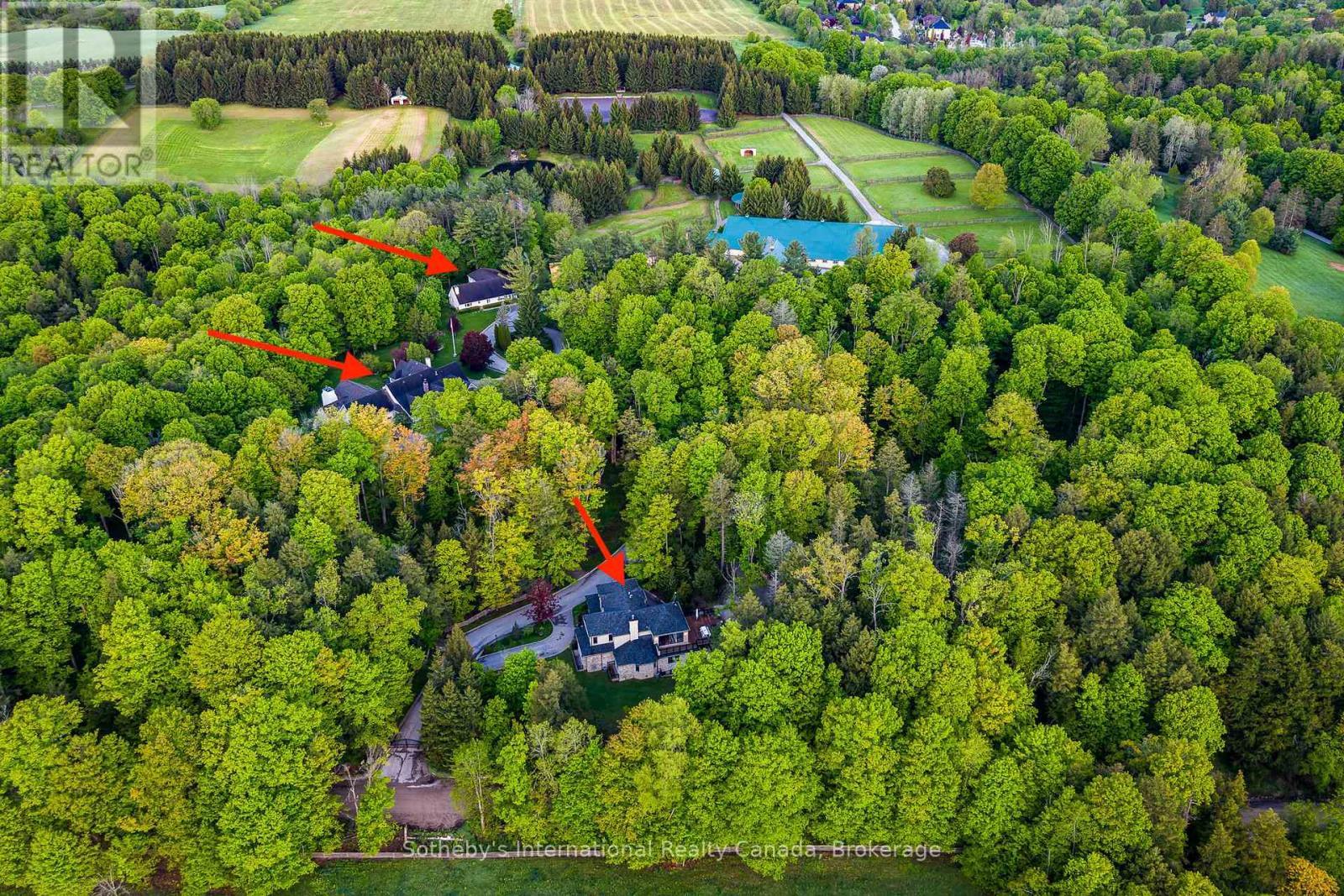 Property view with 3 homes, tennis courts, stable - 12800 8Th Concession, King (Nobleton), ON