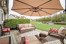 Outside patio overlooking the water -