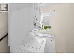 Laundry located in-unit next to furnace and HWT -