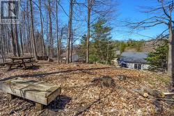 Private seating area at the top of the stairs. -