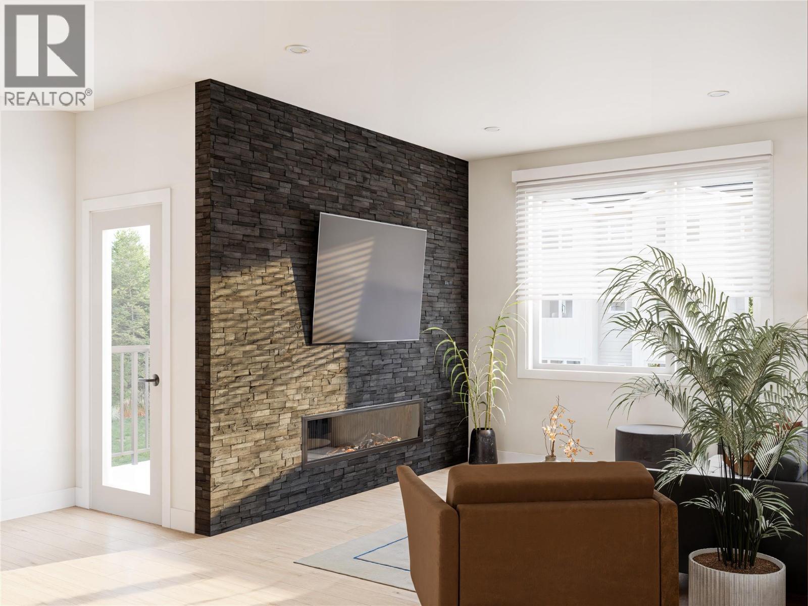 222 Temple Street Unit# 4, Sicamous, BC - Indoor With Fireplace