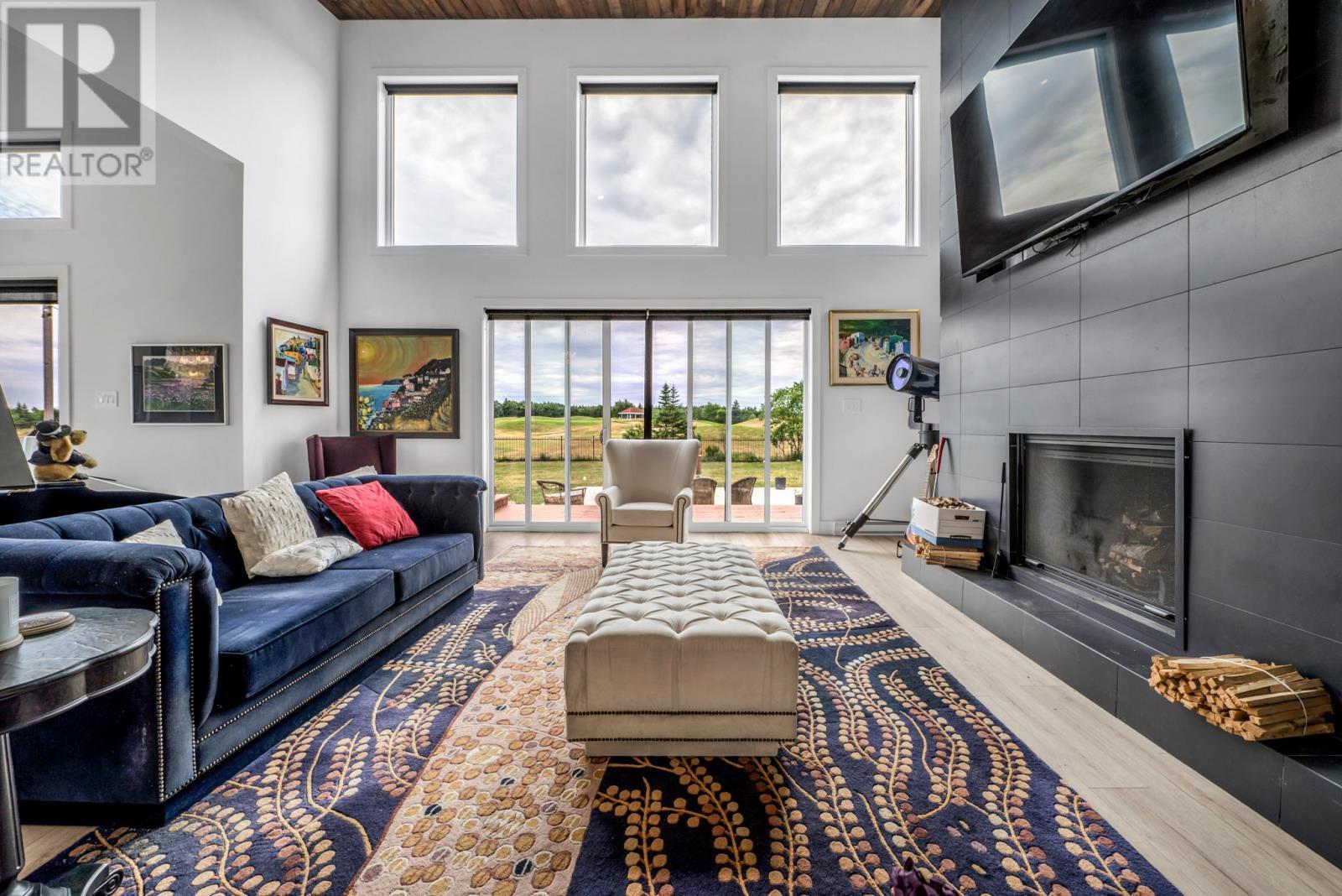 46 Middle Ledge Drive, Logy Bay, NL - Indoor Photo Showing Living Room With Fireplace