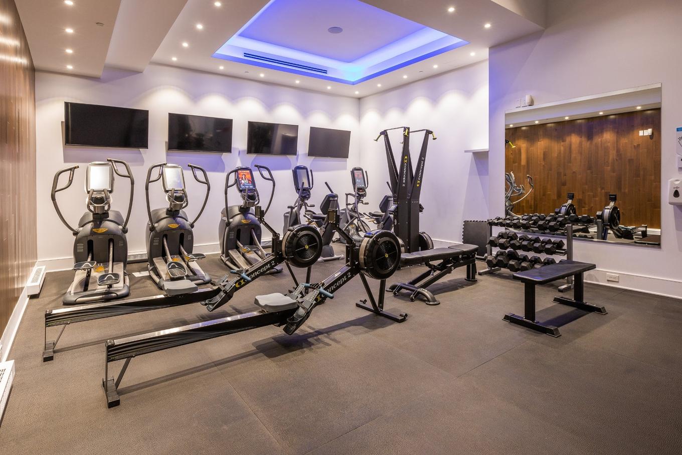 Salle d'exercice - 806-1188 Av. Union, Montréal (Ville-Marie), QC - Indoor Photo Showing Gym Room