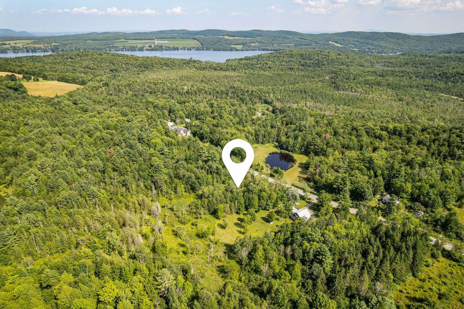 Photo aérienne - Ch. Tétreault, Magog, QC