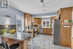 Large, eat-in kitchen with granite countertops -