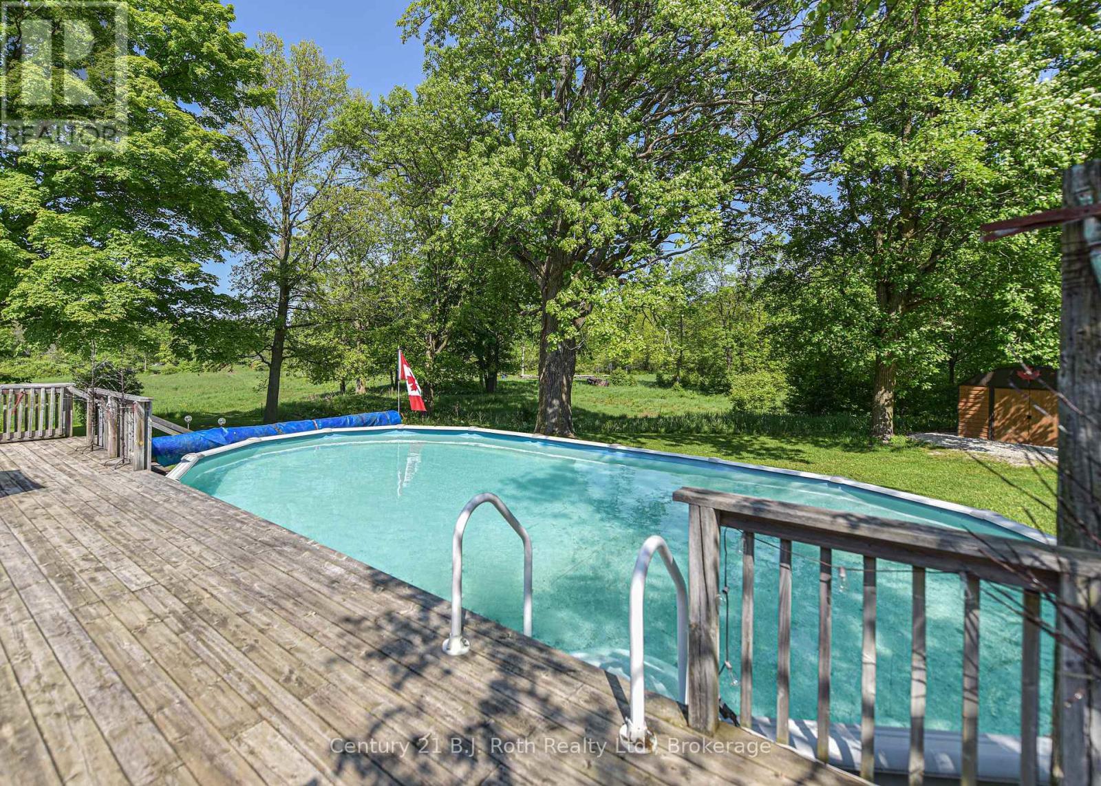 1579 Wainman Line, Severn, ON - Outdoor With Above Ground Pool With Backyard