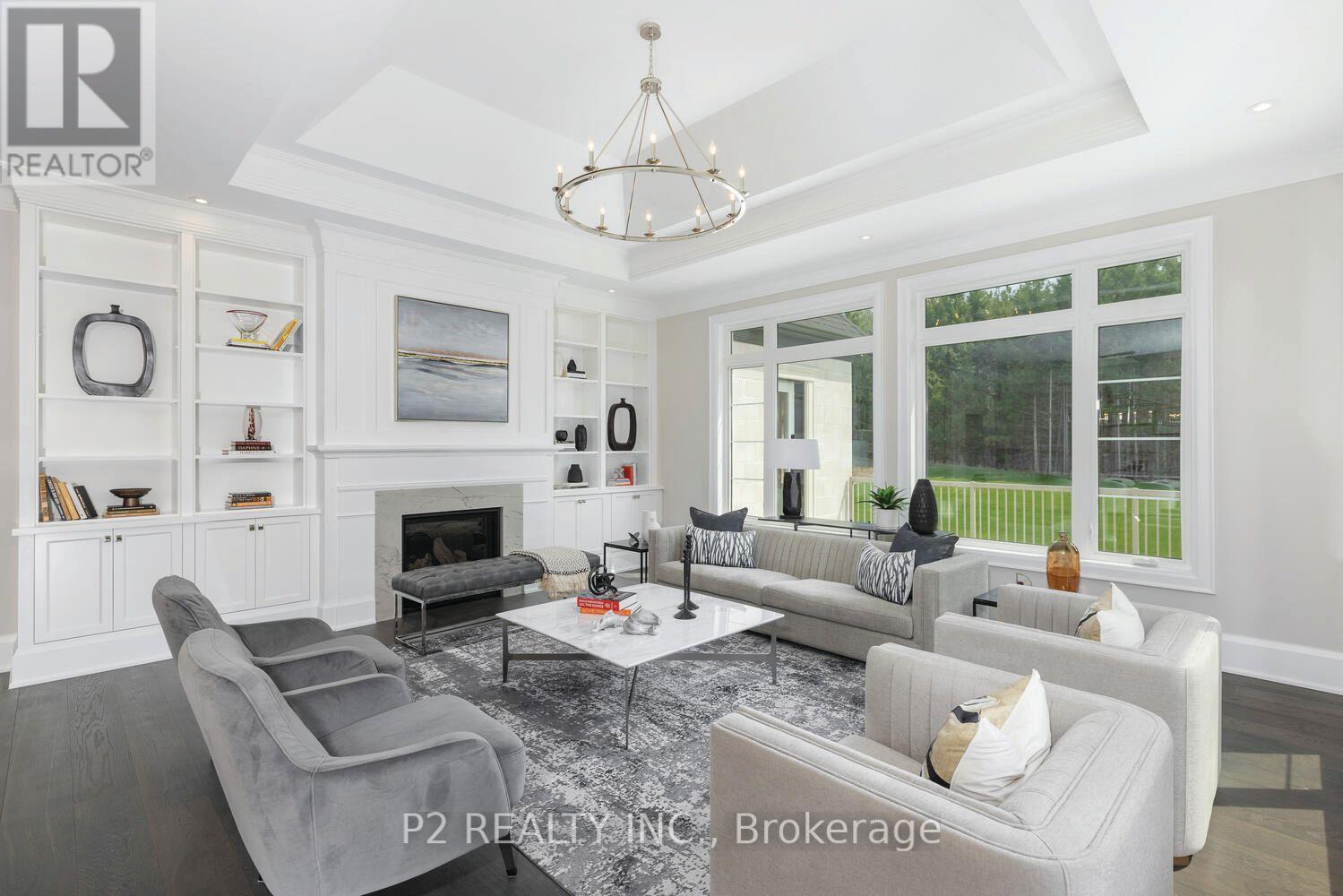 33 Newton Reed Crescent, Uxbridge, ON - Indoor Photo Showing Living Room With Fireplace