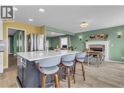 open concept - gas fireplace -