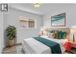 Virtually staged bedroom -