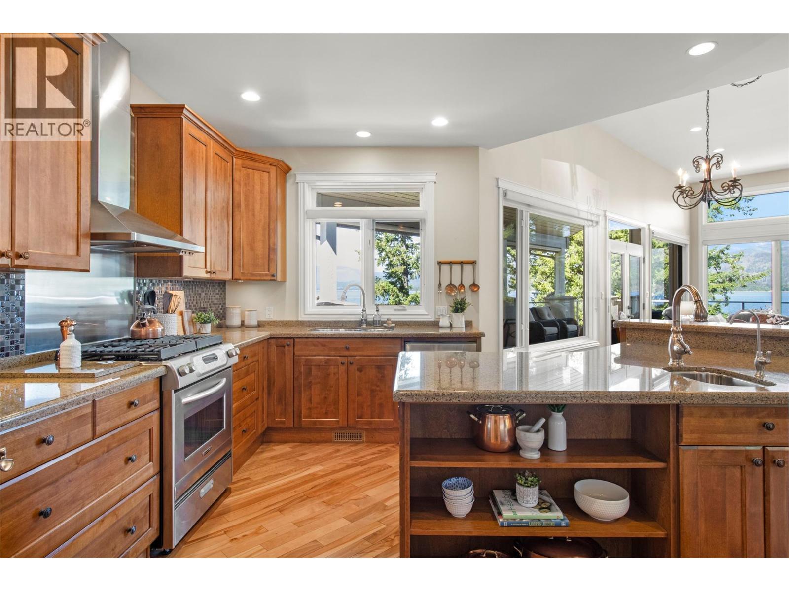 3011 Durham Road, Blind Bay, BC - Indoor Photo Showing Kitchen With Double Sink