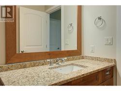 Main bathroom with granite counters -
