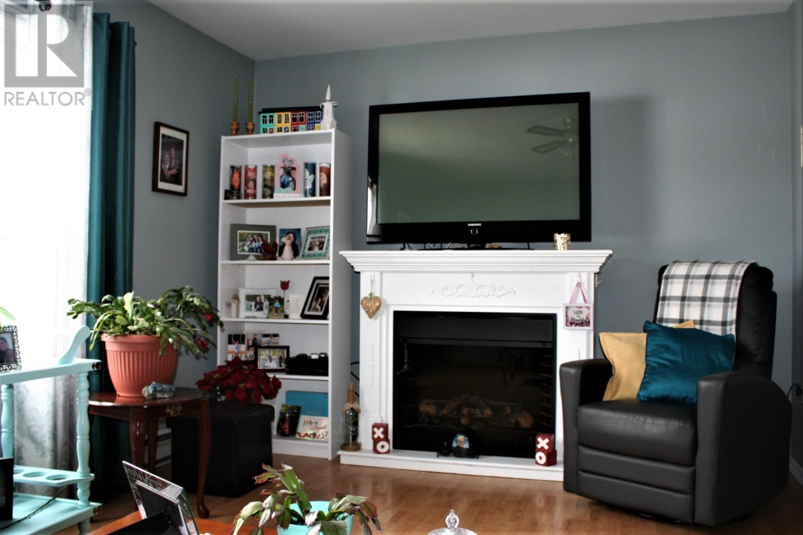 158 Country Road, Corner Brook, NL - Indoor Photo Showing Living Room With Fireplace