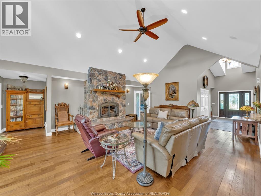 2310 Hickson Rd, Leamington, ON - Indoor Photo Showing Living Room With Fireplace