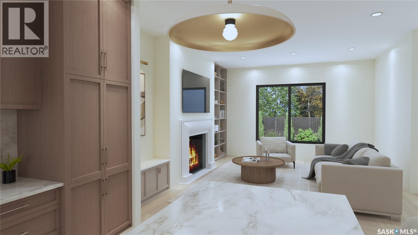 709 Lansdowne Avenue, Saskatoon, SK - Indoor With Fireplace