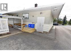Back entrance to covered patio area -