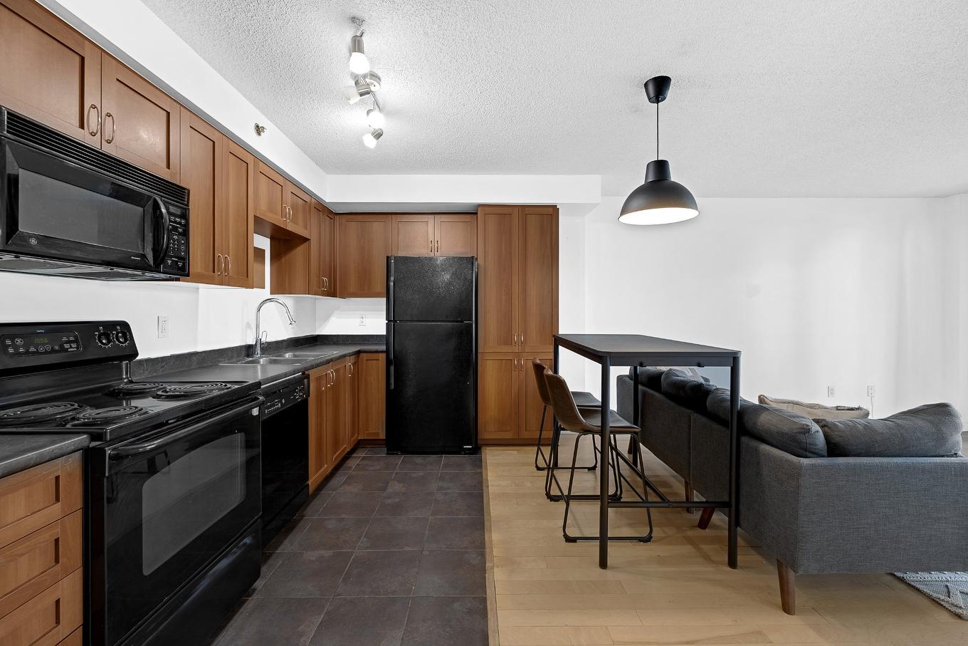 Cuisine - 206-1200 Rue St-Jacques, Montréal (Ville-Marie), QC - Indoor Photo Showing Kitchen With Double Sink