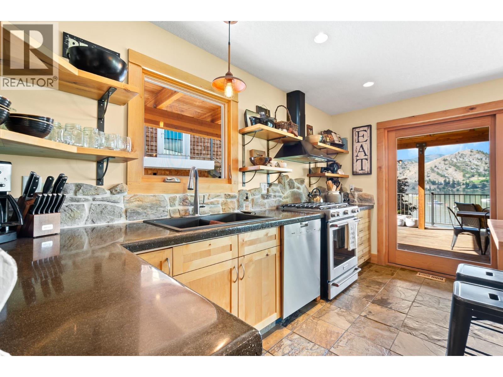 138 Devon Drive, Okanagan Falls, BC - Indoor Photo Showing Kitchen With Double Sink