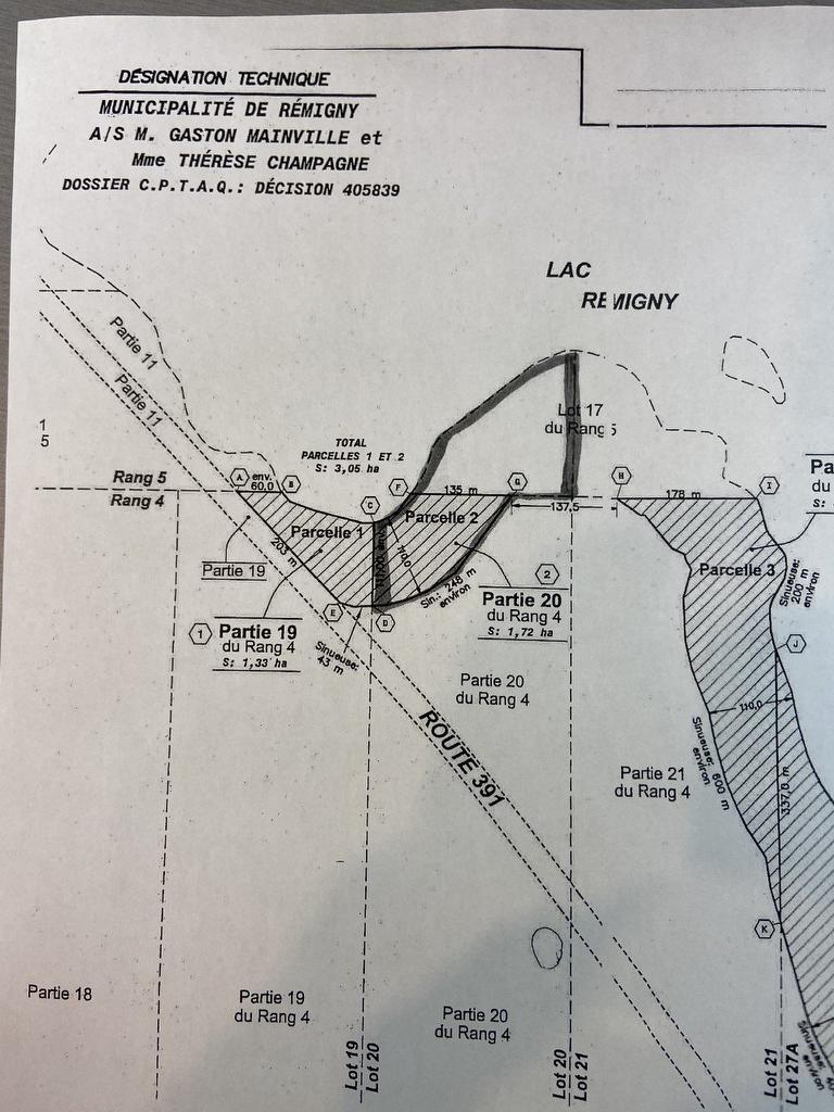Terre/Terrain - Route 391, Rémigny, QC