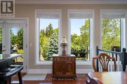 View to back yard and deck -