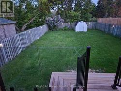 View of back yard in the evening -