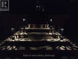 Patio stairs at night -