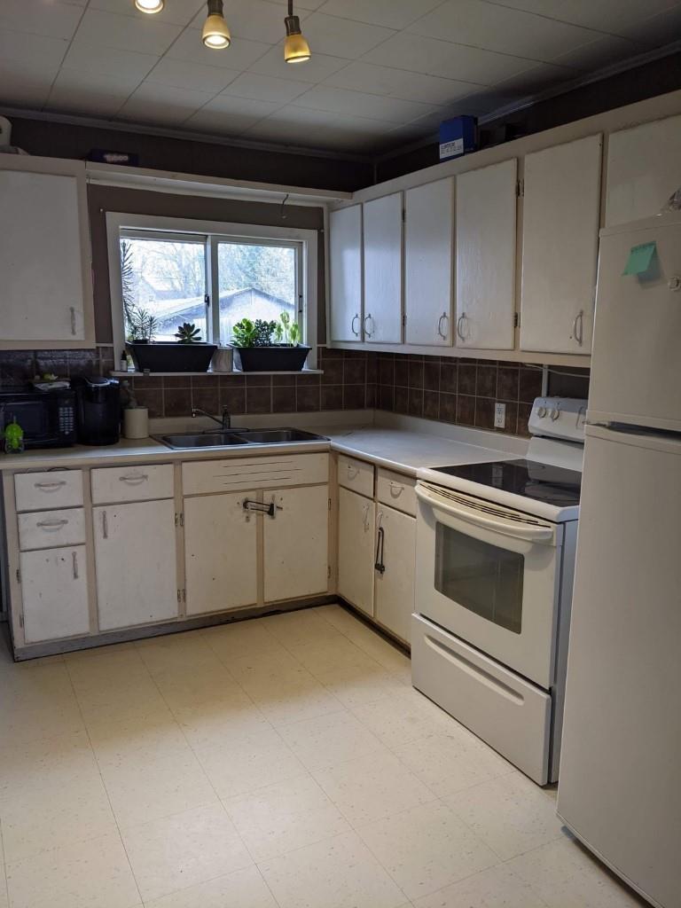 202 Cumming St, Thunder Bay, ON - Indoor Photo Showing Kitchen With Double Sink