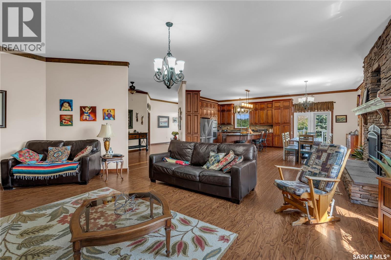 Barndominium At Turtle River, Turtle River Rm No. 469, SK - Indoor Photo Showing Living Room With Fireplace