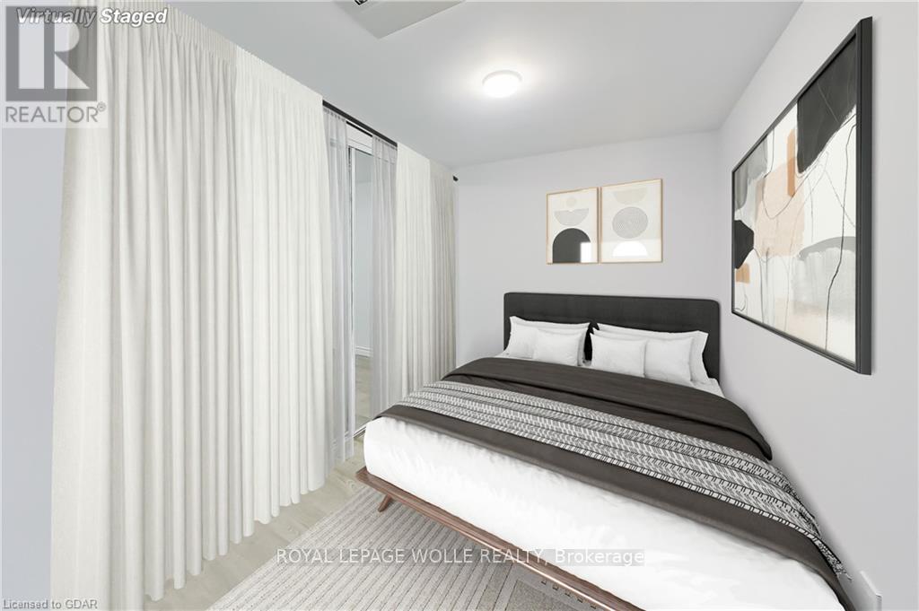 Den - Virtually Staged - 207 - 321 Spruce Street S, Waterloo, ON - Indoor Photo Showing Bedroom