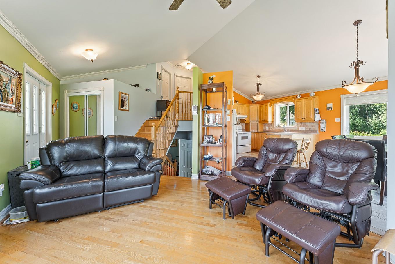 Salon - 238 Rue Ovila-Bergeron, Magog, QC - Indoor Photo Showing Living Room With Fireplace