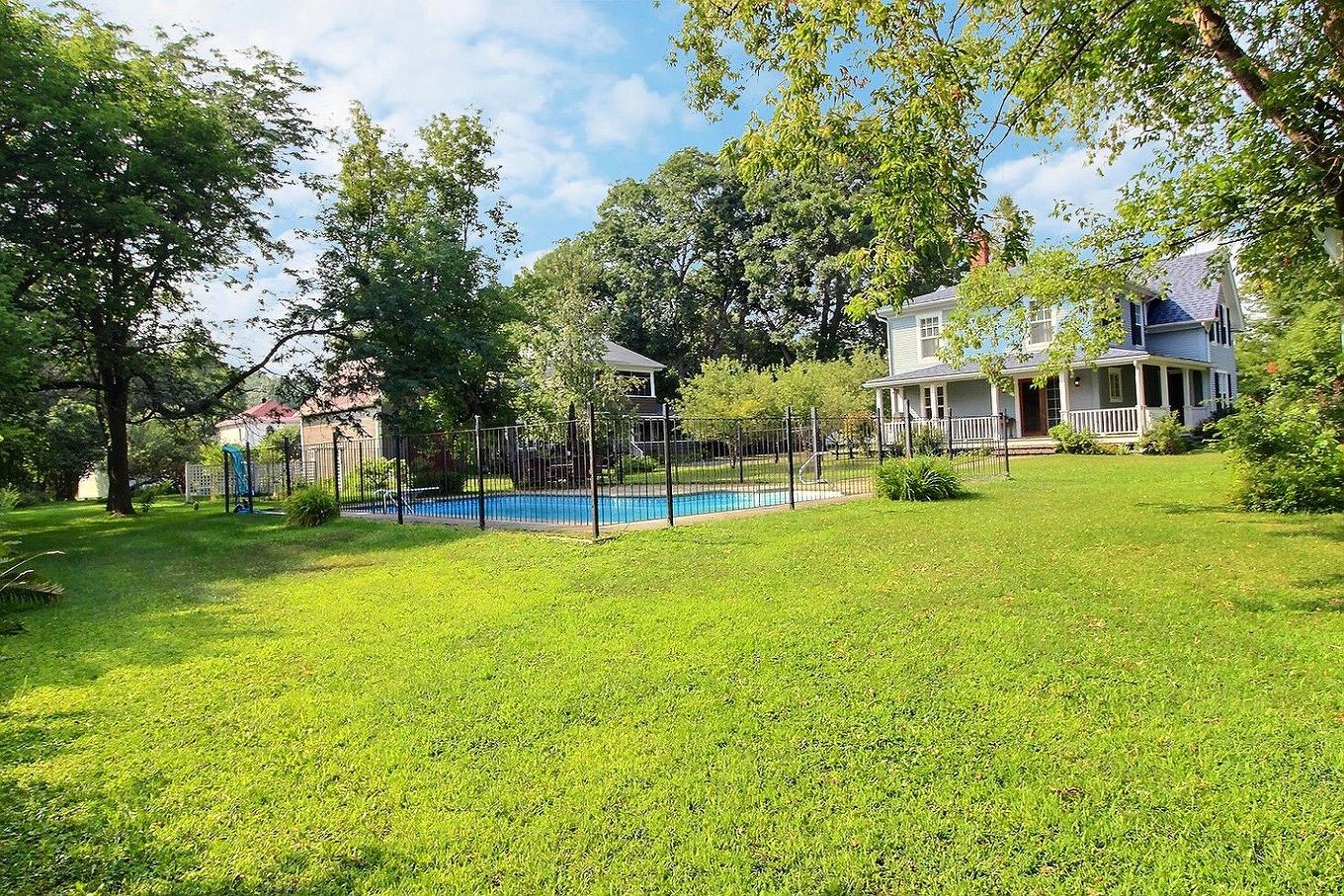 Backyard - 890 Rue Clough, Ayer'S Cliff, QC - Outdoor With In Ground Pool With Deck Patio Veranda