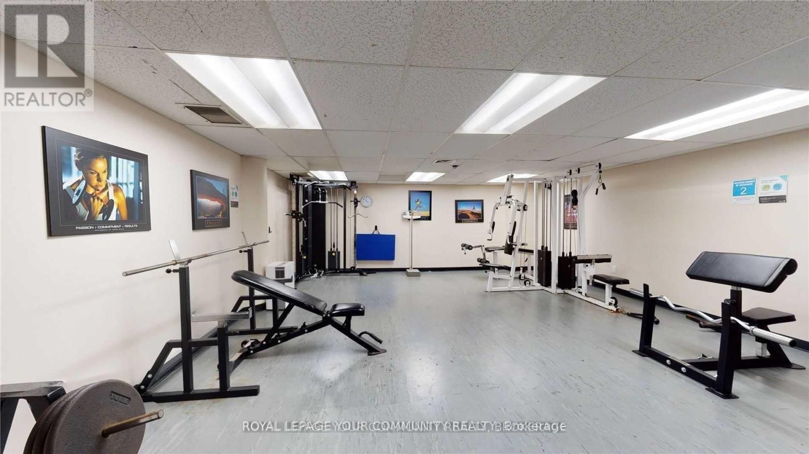 1004 - 50 Inverlochy Boulevard, Markham, ON - Indoor Photo Showing Gym Room