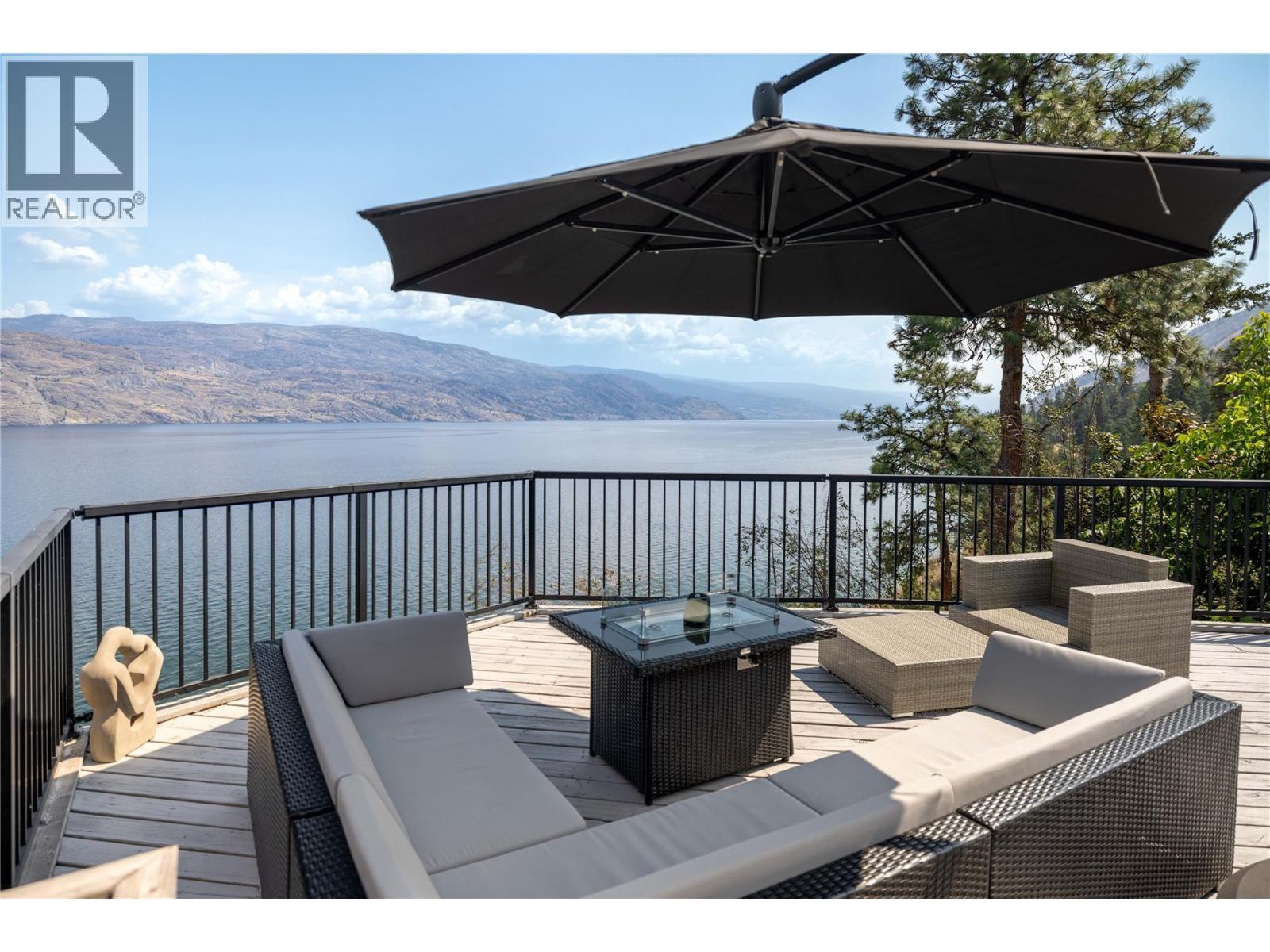 7192 Brent Road, Peachland, BC - Outdoor With Body Of Water With Deck Patio Veranda With Exterior